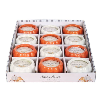 Set of 12 Scented Pumpkin Candles