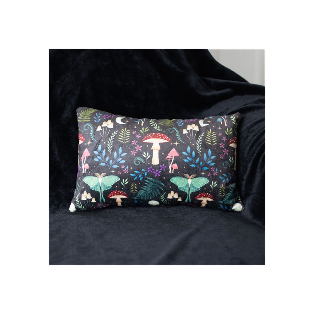 40cm Rectangular Dark Forest Print Cushion