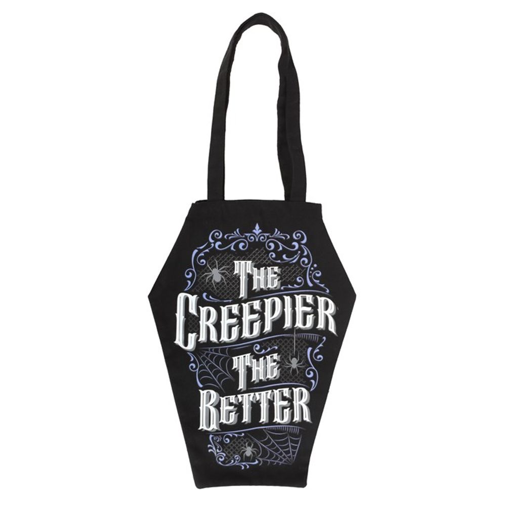 The Creepier the Better Coffin Shaped Tote Bag