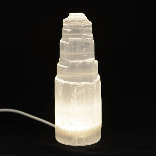 15cm Selenite Mountain Lamp