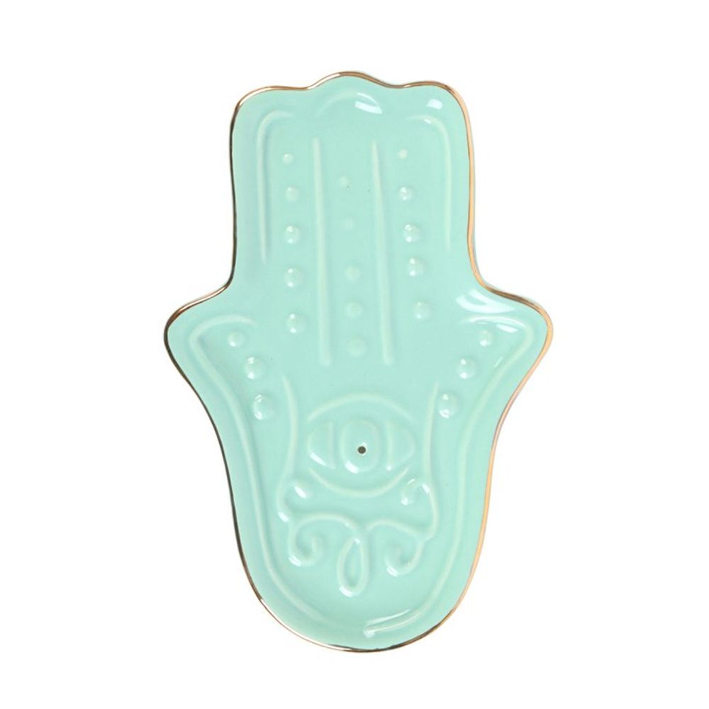 Blue Hamsa Hand Incense Stick Holder