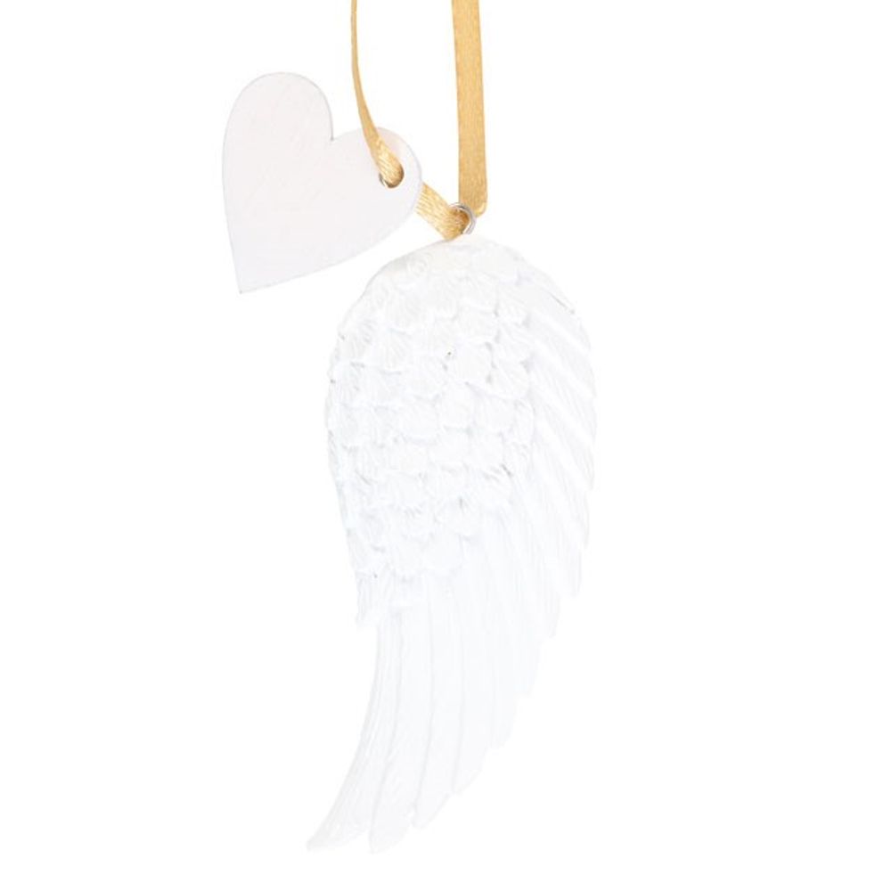 Set of 24 Angel Wing Hanging Decorations on Display