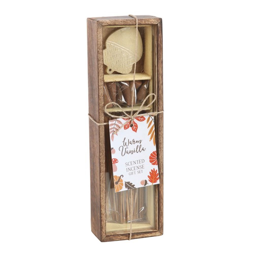 Autumn Acorn Warm Vanilla Incense Gift Set
