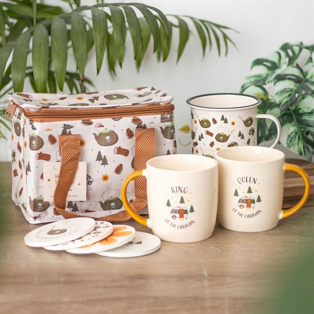 Camping Print Enamel Mug