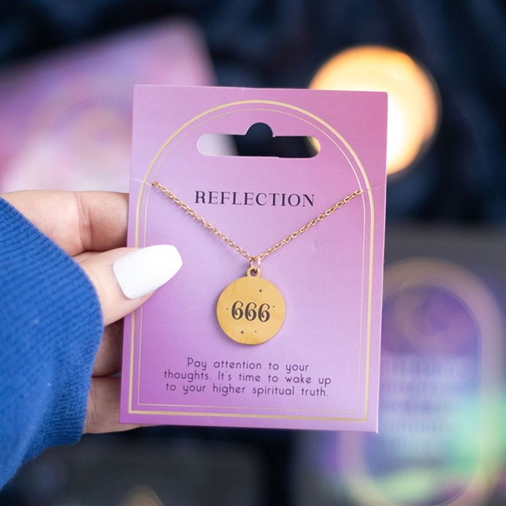 666 Angel Number Reflection Necklace