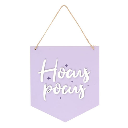 Purple Hocus Pocus Hanging Sign
