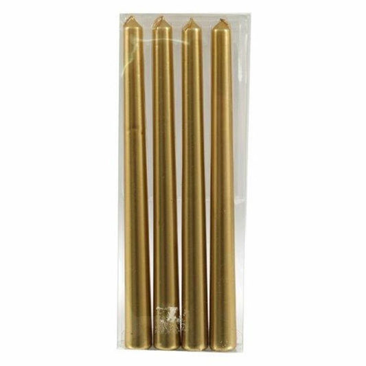 Set of 4 Gold Taper Candles
