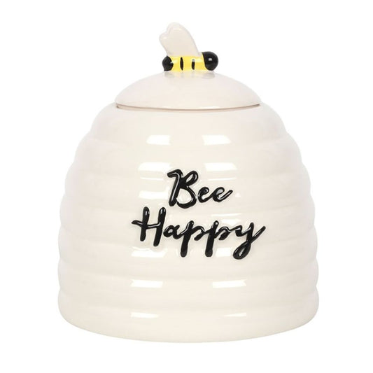 Bee Happy Ceramic Storage Jar