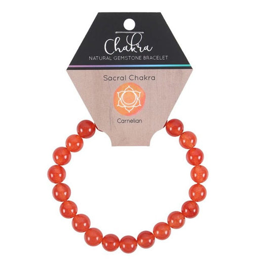 Sacral Chakra Carnelian Gemstone Bracelet