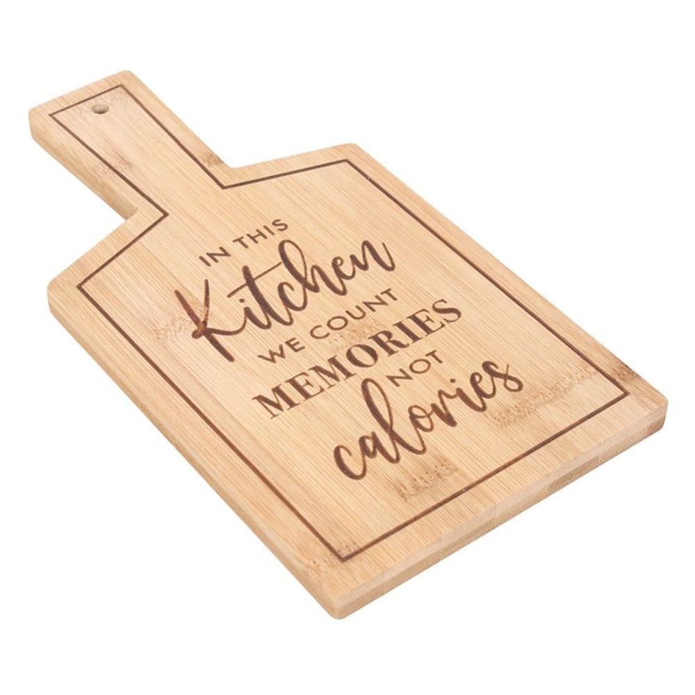 Count Memories, Not Calories Bamboo Serving Board