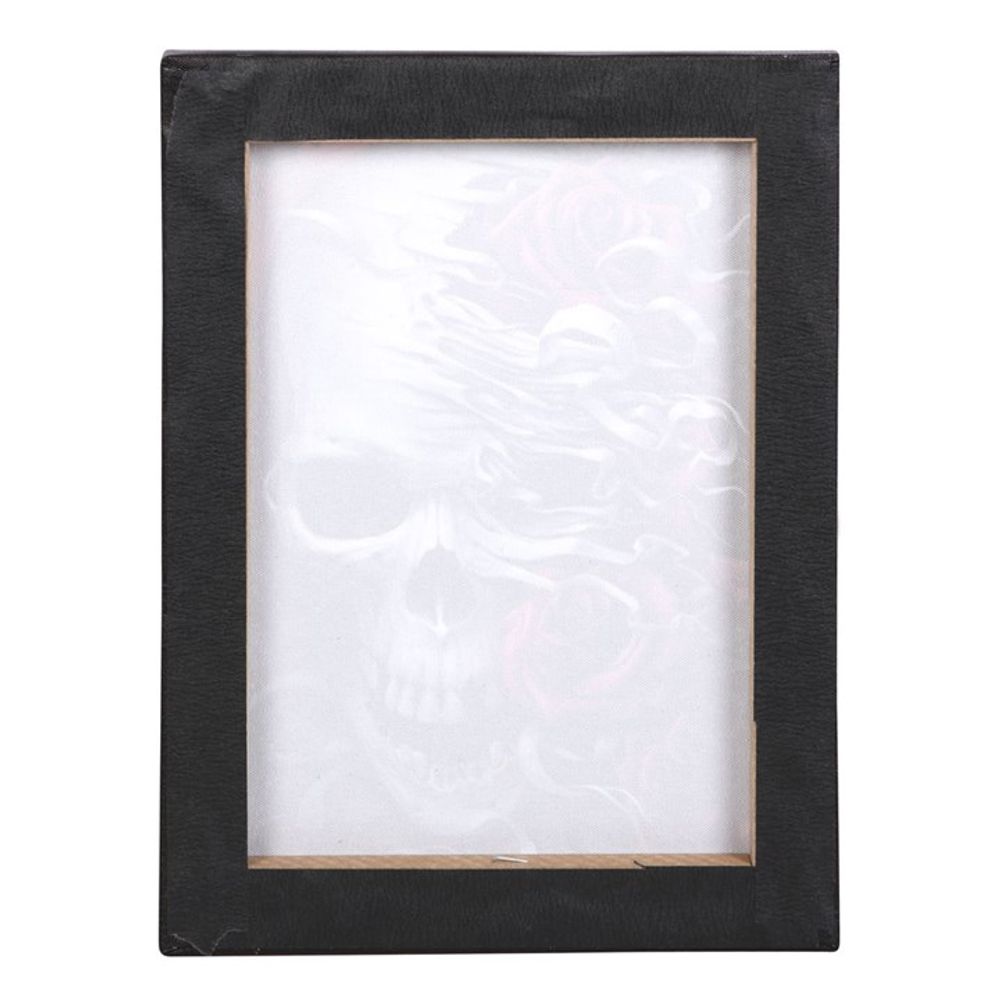 19x25cm Skulls n Roses Canvas Plaque by Spiral Direct