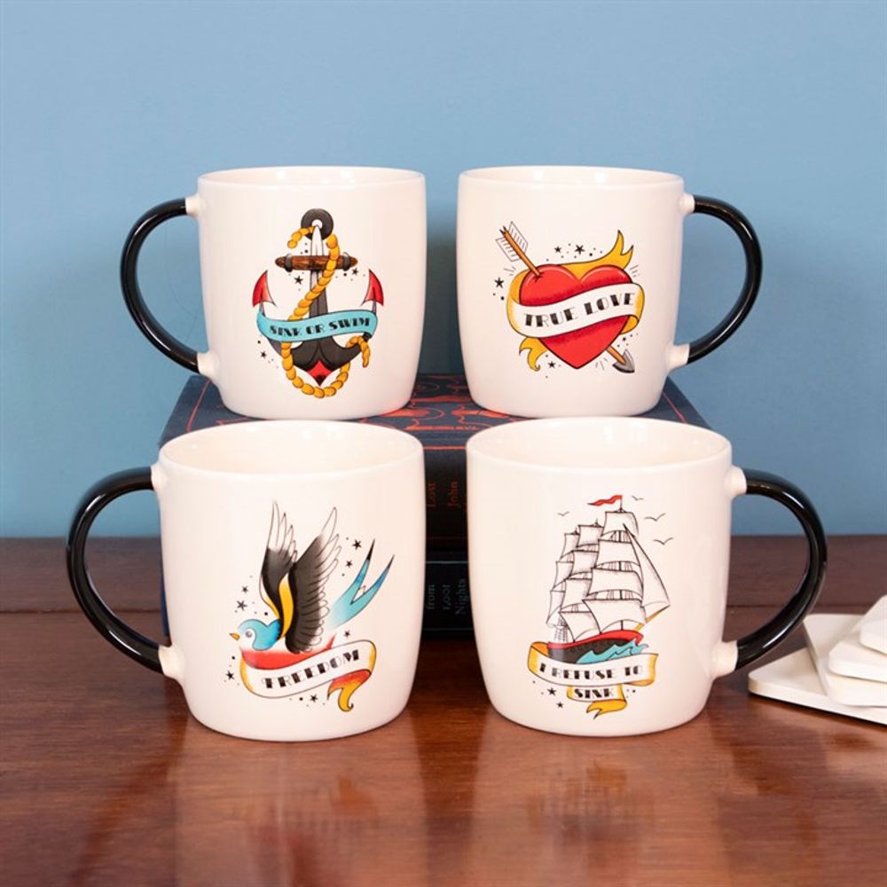 Sink Or Swim Tattoo Anchor Mug