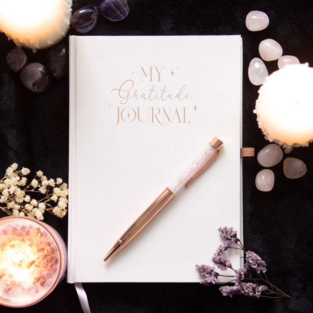 Gratitude Journal with Rose Quartz Pen