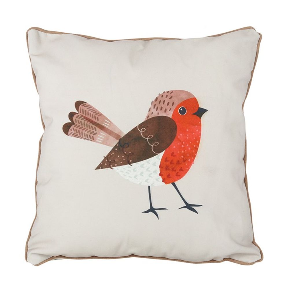 Winter Robin Square Cushion