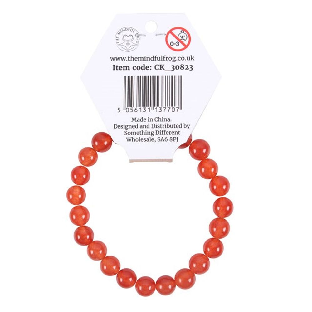 Sacral Chakra Carnelian Gemstone Bracelet