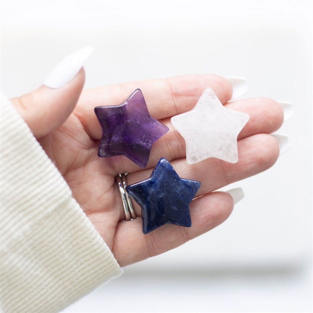 Set of 24 Lucky Crystal Stars in Display